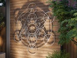 Metatron Cube Outdoor Metal Wall Art