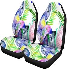 Set Of 2 Car Seat Covers Abstract