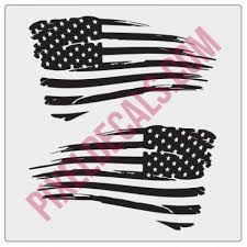 american flag distressed decals v1