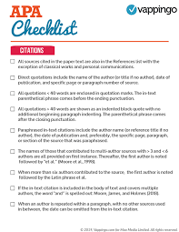 You should only use them to add interesting. Apa Checklist And Guide To Apa Rules