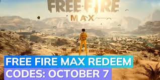 garena free fire max redeem codes today