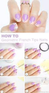 french tips nail art tutorial