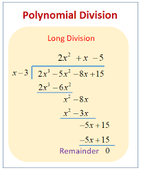 long division of polynomials