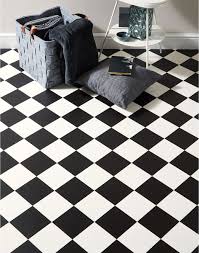 monochrome chessboard flooring