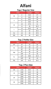 Alfani Clothing Size Chart Size Chart Club Outfits