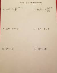 Solved Solving Exponential And
