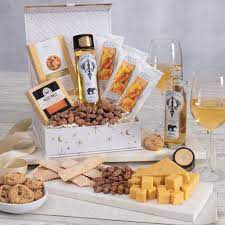 white wine cheese and er gift box