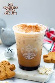 iced gingerbread oatmilk chai latte