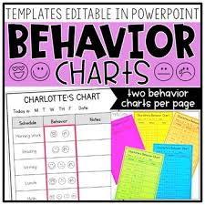Editable Student Individual Behavior Chart