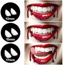 Use a small block of wood that is at least 1 inch wide and press it into the clay in the area where there is no tooth impression. Amazon Com Cpsyub Cosplay Vampire Fangs Cosplay Accessories Halloween Party Prop Decoration Fake Vampire Teeth Werewolf Fangs Vampire Dentures For Kids Adults 3 Pairs Toys Games