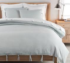 This duvet cover is meant to protect your comforter while also keeping you from getting too hot. Belgian Flax Linen Duvet Cover Shams With Ties Pottery Barn