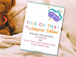 fun sleepover game for s this or