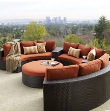 Burnt Orange Seats Outdoor Balcony