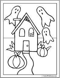 Have fun coloring these cute black and white halloween coloring pages. 72 Halloween Printable Coloring Pages Jack O Lanterns Spiders Bats