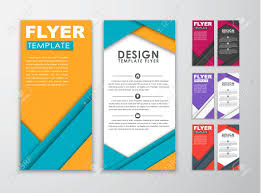 Template Color Flyers In The Style Of The Material Design With