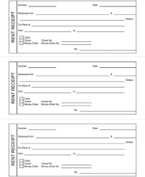 Printable Rent Receipts Small Business Free Forms