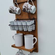 Wall Mounted Coffee Mug Holder Cup Rack