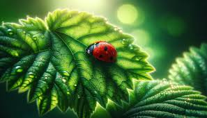 ladybug on green leaf hd wallpaper