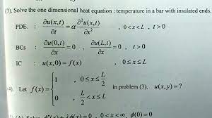 Solve The One Dimensional Heat Equation