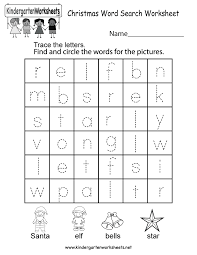 Printable word games and worksheets. Christmas Word Search Worksheet Free Kindergarten Holiday Worksheet For Kids