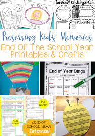 Get ready for some serious fun! Preserving End Of The School Year Memories With Printables Crafts