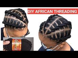 african threading on natural hair