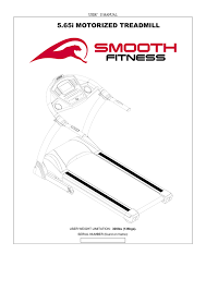 Smooth Fitness 5 65i Treadmill User Manual Manualzz Com
