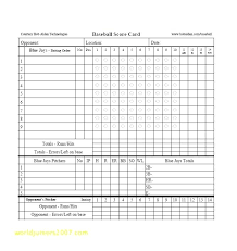 Baseball Score Sheet Printable Scoring Position Numbers