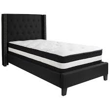 carnegy avenue black twin platform bed