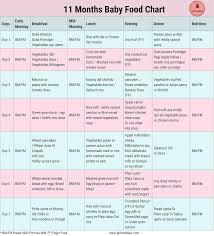 11 Months Baby Food Chart 11 Months Baby Food Baby Food