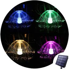 Oycbuzo Solar Hanging Tree Lamps Jellyfish Light Solar Garden Lights Color Changing Led Lantern Lights Pathway Landscape Lights For