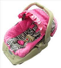 Sisi Baby Bedding Hot Pink Minky And Zebra Baby Toddler Car Seat Cover And Hood Cover Version A