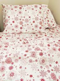Red Snowflakes Sheets