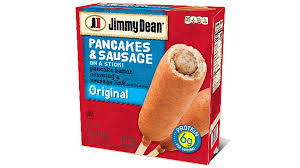 pancakes and sausage on a stick jimmy