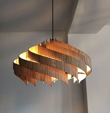 Natural Oak Ceiling Lamp Majesty Hand