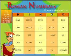 Roman Numerals Bingo Free Printable Roman Numerals Bingo