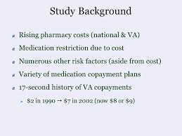 Medication Adherence In Chronically Ill Veterans Copayments