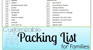 Packing List For Families Customizable Stuffed Suitcase