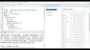 r markdown table of contents you