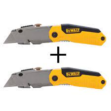 DEWALT Folding Retractable Utility Knife (2-Pack) DWHT10035LW35L - The Home  Depot
