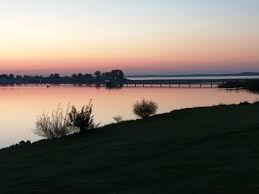 coucher de soleil au lac du der lacs