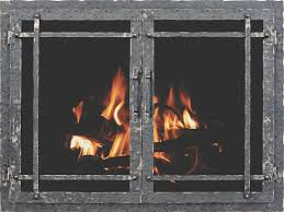 Rustic Fireplace Doors Aged Iron