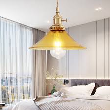 Brass Conical Pendant Ceiling Light