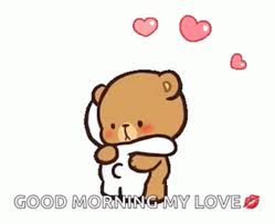 cute cartoons hugging good morning my
