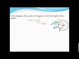 Using A Tangent To Find The Radius Of A