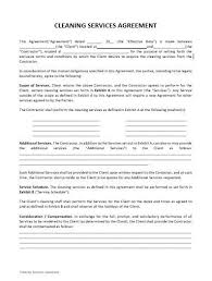 cleaning service contract template pdf