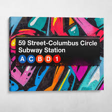 columbus circle graffiti nyc subway