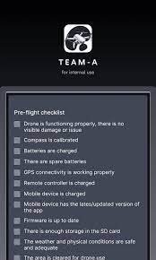 drone pre flight checklist app template