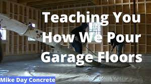 a concrete floor for an existing garage