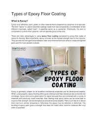 ppt types of epoxy floor coating